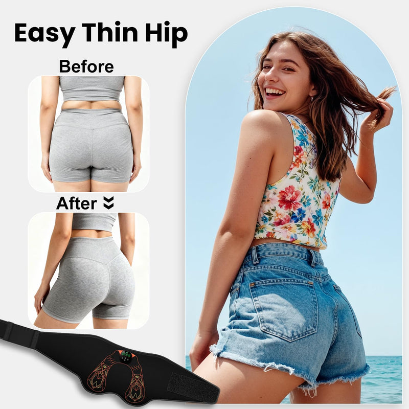 [Australia - AusPower] - Hip Trainer Glute Muscle Stimulator Belt, Butt Lifting Muscle Toner Machine for Lifting Hips, Home Workout Equipment for Men Women 