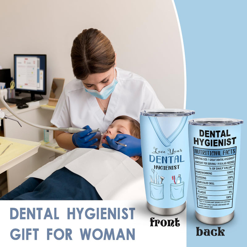 [Australia - AusPower] - Dental Hygienist Gift Tumbler - Dental Hygienist Gifts for Women - Graduation Gifts for Dental Hygienist - Dental Hygienist Appreciation Gifts - Dental Hygienist Birthday Gift for Women (20oz) 