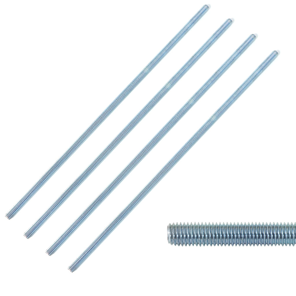 Fully Threaded Rod, Zinc Plated Finishing, 1/4" -20 Thread Size, 12" Length, Right Hand Threads