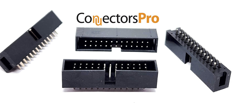 [Australia - AusPower] - 25-Pack 26P DC3 2.54mm 0.1" Pitch 26 Pins Male Box Headers 2x13 Dual Rows 26 Pins Male Straight Pin PCB DIP, Double-Row 2x13 26P DC3 2.54 mm DCS IDC Connector 2X13M-25PK 