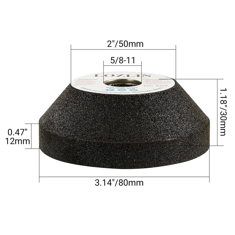 [Australia - AusPower] - 3 Inch Silicon Carbide Grinding Wheel for Angle Grinder - 80mm Metal Polishing, Ceramic Tile/Glass Trimming, Granite Chamfering & Renovation, Heavy-Duty Abrasive Tool (100#) 100# 