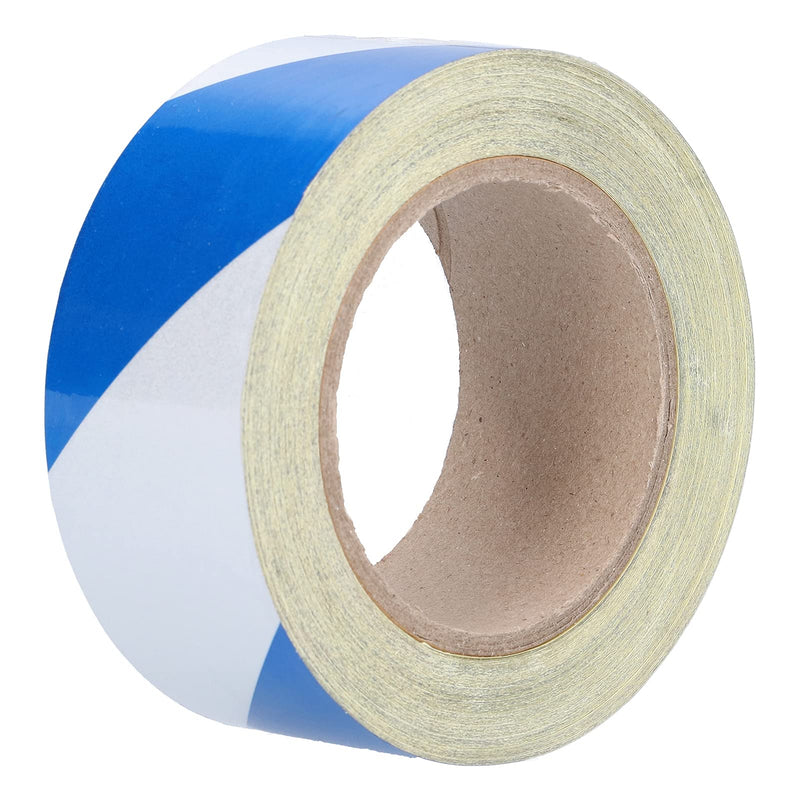 Reflective Safety Warning Tape Blue White Striped Hazard Marking Tapes for Highways Construction Equipment Factories PET 5cm x 30m