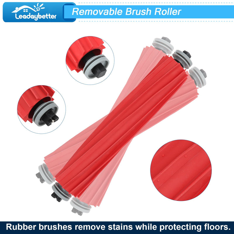 Leadaybetter 21 Pcs Replacement Parts for Rb Q7 / Q7+ / Q7 Max / Q7 Max+ Vacuum Cleaner, includes 1 Rubber Roller Brush, 4 Filters, 8 side brushes, 4 Dust Bag, 4 Mop Cloth