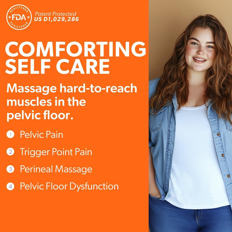 [Australia - AusPower] - Bendable Pelvic Wand Massager - Flexible Pelvic Floor Muscle Trigger Point Relaxer - Perineal Massage Tool for Pelvic Physical Therapy & Pain Relief, BPA-Free, Latex-Free, Adjustable 