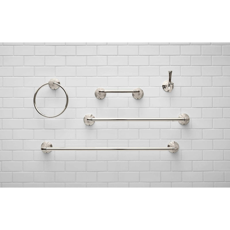 American Standard 7052230.013 Delancey Pivoting Wall Mount Toilet Paper Holder, Polished Nickel