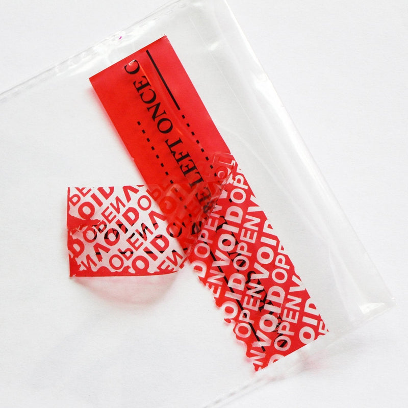 Solitary Walker Tamper Proof Security Tape Complete Transfer 1 Inch x 55 Yards Red Resistant Ultra Thick Seal Safety Stickers Labels Seals Prevent Opened Void Tape