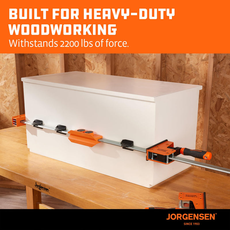 [Australia - AusPower] - Jorgensen Parallel Clamp Extender, Heavy-Duty Aluminum Connector for Cabinet Master Clamps, 2200LBS Strength, Quick Tool-Free Lock, Extend Clamping Range for Woodworking and Cabinets 