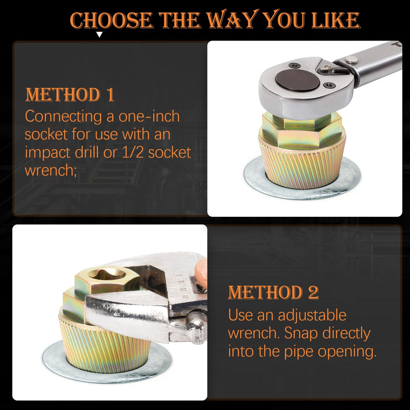 1.5" Tub Drain Extractor, 8PCS Pipe Nipple Extractor, Strong Grab Plumbing Tools, Remove The Old, Stubborn, Broken, Rusted Drain Tub Bathtub Stopper, with Solid Storage Case 8-Pieces