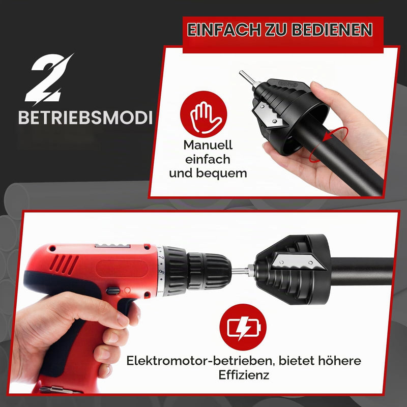 Pack of 2 pipe deburrer, hand deburrer, plastic pipe chamfer tool | Deburring tool high-performance pipe cutter for 20 25 32 40 50 63 and 5-38 mm pipes with sharpener for DIY enthusiasts