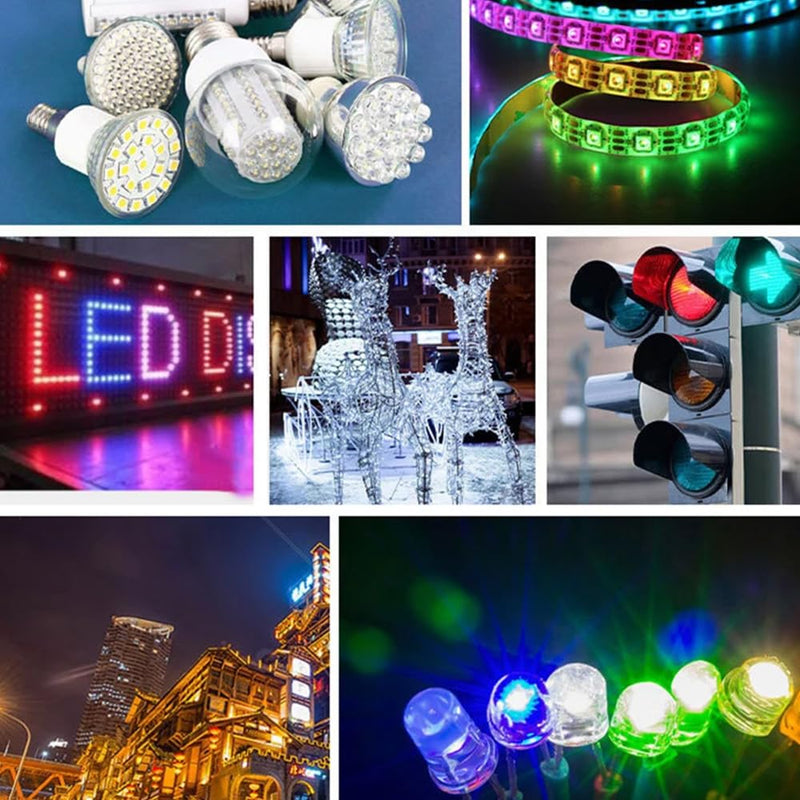 [Australia - AusPower] - 100 pieces 3 mm RGB LED diodes, fast flashing LEDs, 3.0-3.4 V, 20 mA multi-coloured F3 dynamic LEDs for DIY, lighting project, handmade Quick Flashing 3MM 