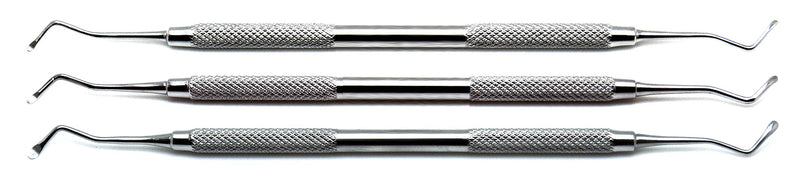 [Australia - AusPower] - 3 Pcs Excavators 17w, 18w, 19w Spoon 1.2/1.25mm, 1.5mm, 2mm Dental Restorative Instruments 