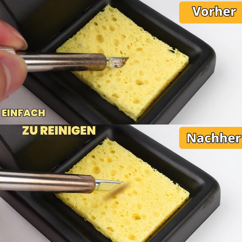 Rairsky 30pcs Cleaning Sponge Replacement Sponge Industrial Sponges | Soldering Iron Sponge for Soldering Stations Cleaning Wire Scrubber Soldering Sponge Soldering Iron Cleaning Sponge for Workbenches