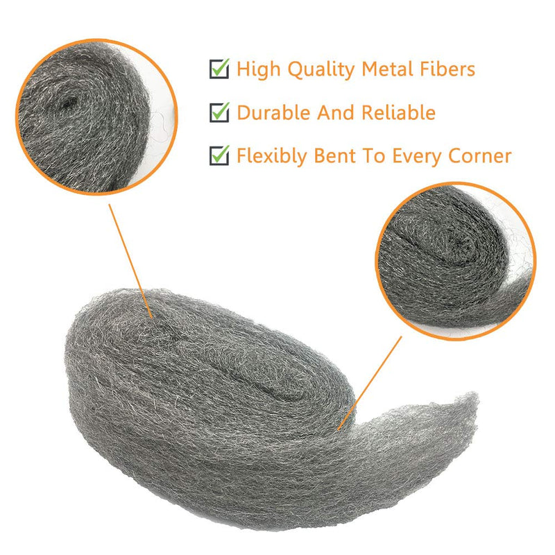 [Australia - AusPower] - Steel Wool Mice Control, 2 Pack 3"x10 Ft Hole Filler, Gap Blocker, Barrier, Protect Against Animals in Holes Holes, Siding, Pipeline, Vents for Garden, House, Garage 
