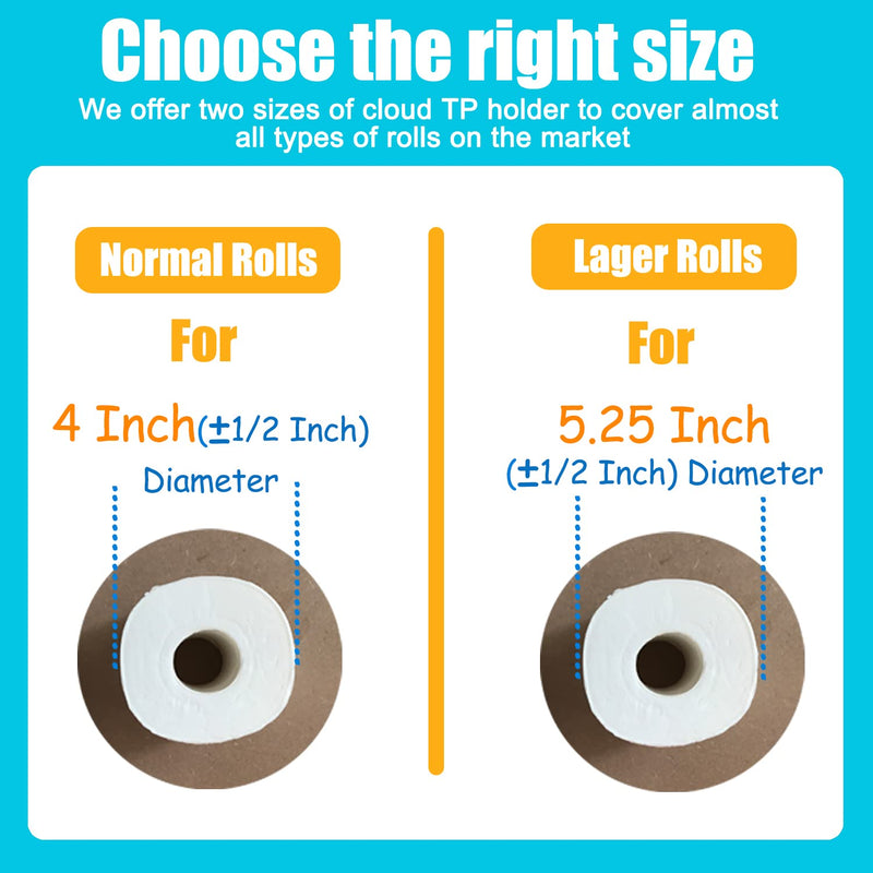 Cloud Paper Holder, Space-Saving Cute Decor 4-13 Rolls Toilet Paper Hold Wood Artistic Decoration for Toilet Kitchen Bathroom bar Restaurant Indoor Decor (Larger Rolls) Larger Rolls