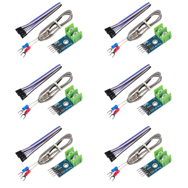 [Australia - AusPower] - DC 3-5V MAX6675 Module + K Type Thermocouple Temperature Sensor Thermocouple Sensor Set M6 Screw Compatible with Raspberry Pi Arduino (6pcs) 