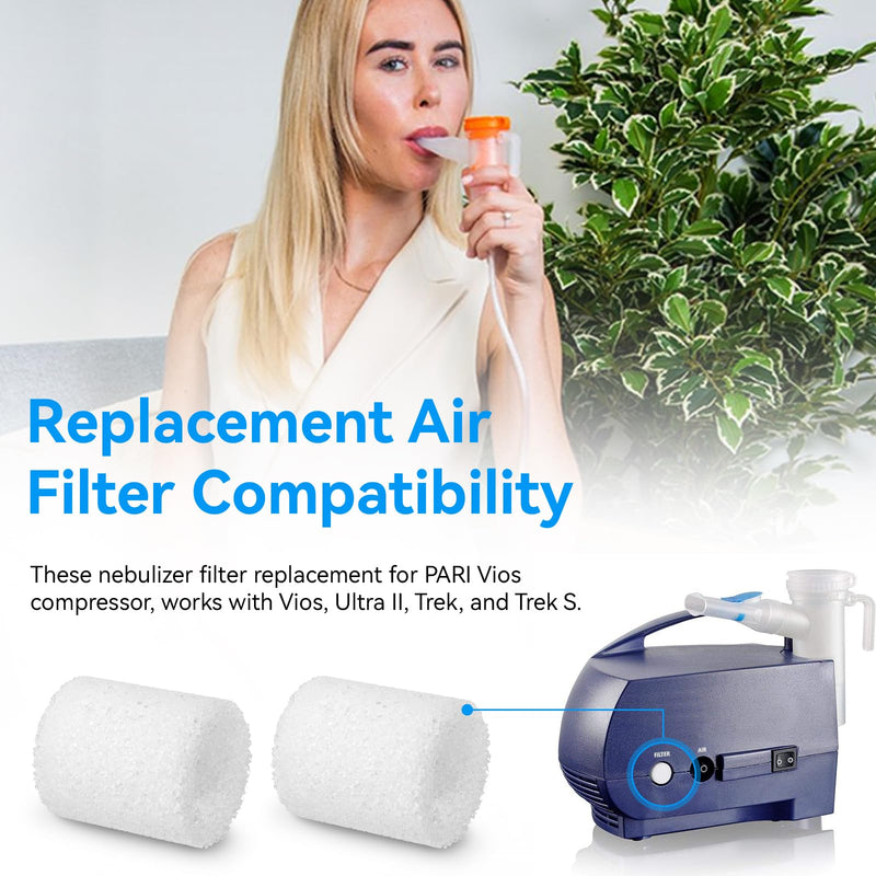 [Australia - AusPower] - 12 Pack CPAP Nebulizer Filter Replacement for PARI Vios, Ultra II, Trek, and Trek S Nebulizer Filters, Replacement Air Filters Compatible with PARI Compressor 