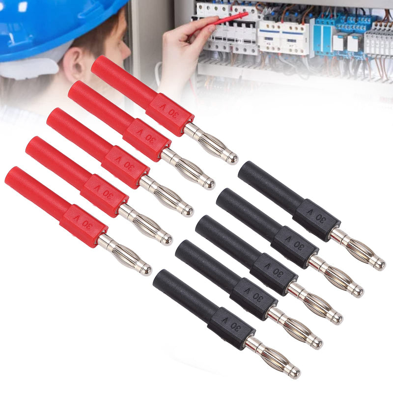 [Australia - AusPower] - 5Set J.20012 Banana Plug Connector 4mm Male to 2mm Female Multimeter Banana Plug Connector Adapter for Multimeter Test Leads Probes 