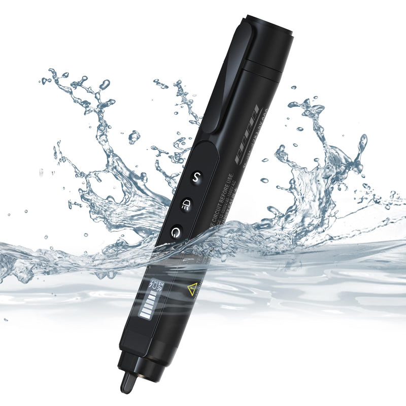 [Australia - AusPower] - Voltage Tester Non Contact Voltage Detector Pen with Dual Range AC 12-1000V/48-1000V,Live Wire Tester with LCD Display Buzzer Alarm and Flashlight,Wire Breakpoint Finder 