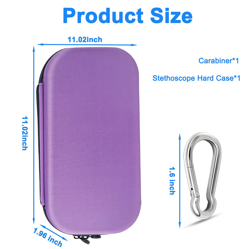 [Australia - AusPower] - Carrying Stethoscope Case,Shockproof Travel Portable Stethoscope Bag Compatible with 3M Littmann Stethoscope Fit for Nurses,Doctor and Medical Students(Purple) Purple 