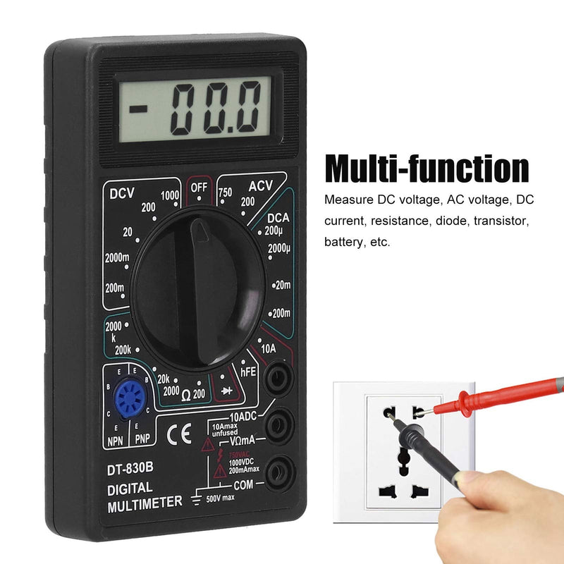 [Australia - AusPower] - Digital Multimeter, DT830B Multimeter Portable LCD Digital Electronic Voltmeter Ammeter Multi Testers for Electrician 