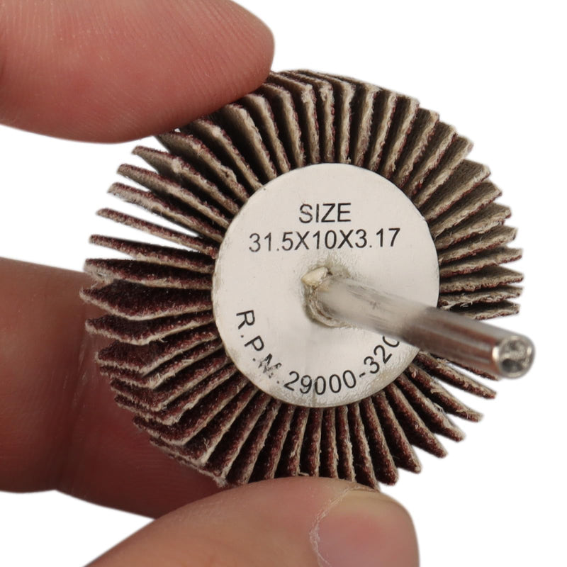 [Australia - AusPower] - Rocaris 10 Pack Flap Wheel, 120 Grit for Rotary Tools?1/8 inch Shank (32X10X3) 