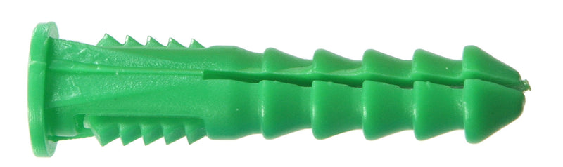 [Australia - AusPower] - Hillman 370332 Ribbed Plastic Anchor, 12-14-16 X 1-1/2-Inch, Green, 50-Pack 