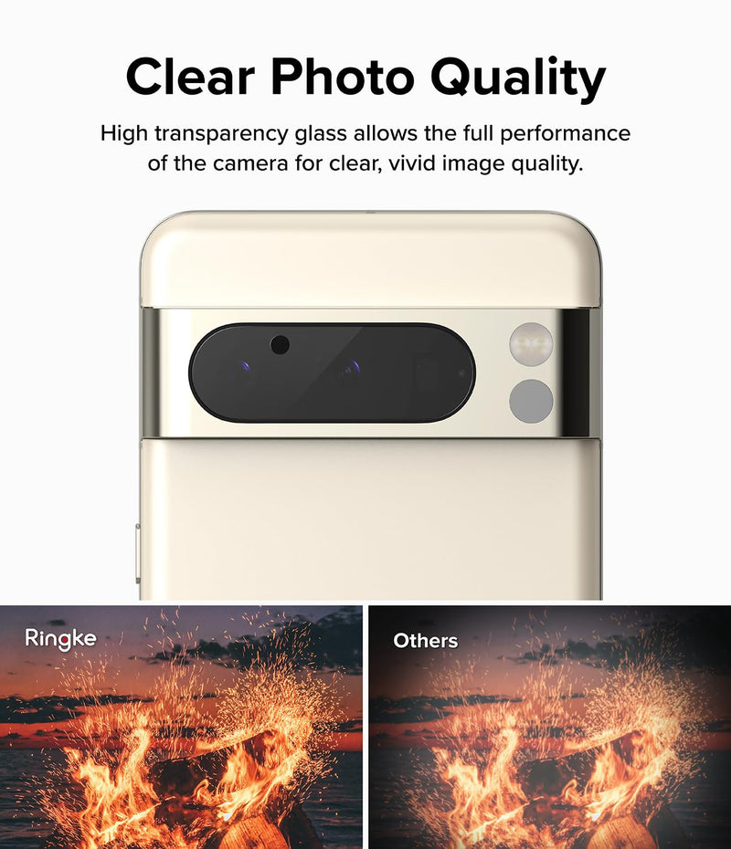 [Australia - AusPower] - Ringke Camera Glass [Multi-Layer Protection] Compatible with Google Pixel 8 Pro Camera Lens Protector, Tempered Glass Cover - 3 Pack 