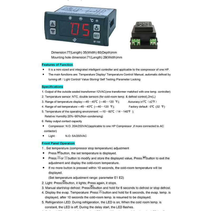 [Australia - AusPower] - Digital Temperature Controller SF-102 