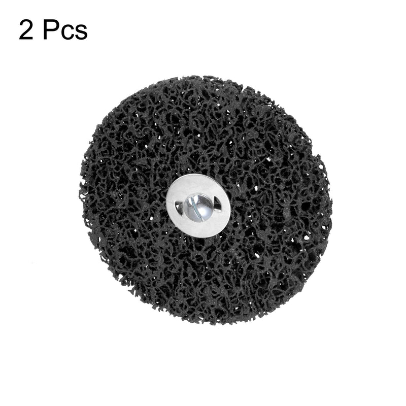 [Australia - AusPower] - 2pcs Paint Stripping Disc Drill Attachment 5" x 1/2" with 1/4" Shaft Strip Clean Discs for Angle Grinder Clean and Remove Paint Coating Rust, Black 5"x1/2"x1/4" 