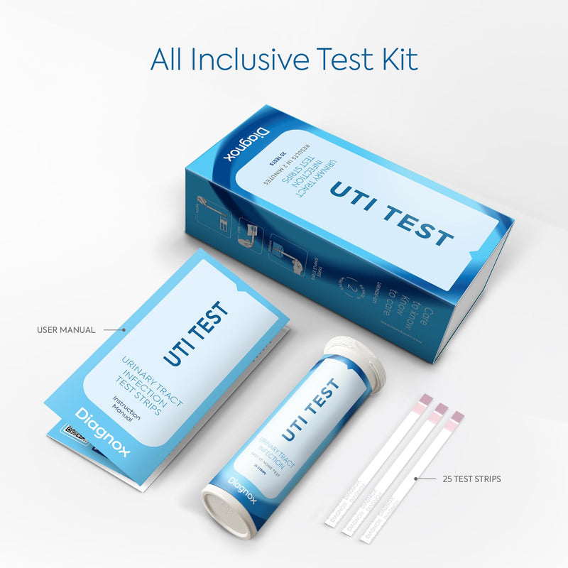[Australia - AusPower] - Diagnox UTI Test Strips for Women - Accurate Results in 2 Minutes, FSA/HSA Eligible - Urine Test Strips for Urinary Tract Infections, 25 Count 