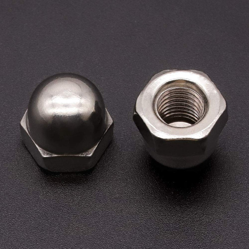 [Australia - AusPower] - M6-1.0mm (50 Pack) Stainless Cap Nuts, Acorn Cap Nuts Hex Cap Nuts, 304 Stainless Steel 18-8, Bright Finish, DIN1587 M6 50 