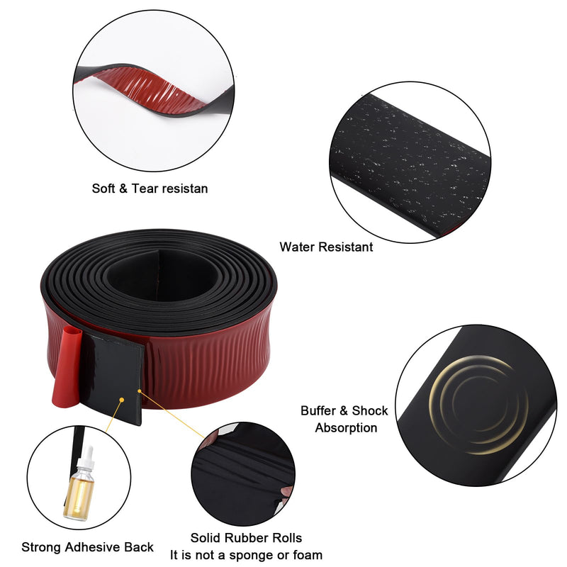 Neoprene Rubber Strips Self Adhesive Solid Rubber Sheets Rolls Strips for DIY Crafts Projects Insulation Cushion Gaskets Padding Sealing Warehouse Flooring Protection Black 1" Wide x 1/8" Thick x 120" Long