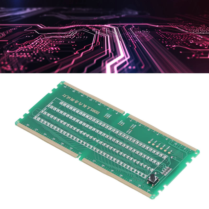 [Australia - AusPower] - DDR5 Desktop Mainboard Test Card, Memory Slot Tester Board with LED Light for Maintenance for Repairing Motherboard Failures 