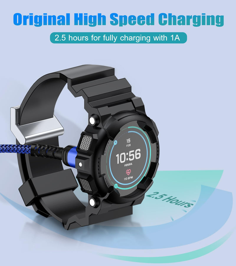 [Australia - AusPower] - Garmin Watch Charging Cable 4ft Compatible with Garmin Fenix 5 5S 5X 6 6S 6X Plus Pro 7 7S 7X, Forerunner 945 45 45S 245 Music,Approach S10 S40 S60 G12 S12 S42,Vívoactive 3 4 4S,Venu 2 Blue 