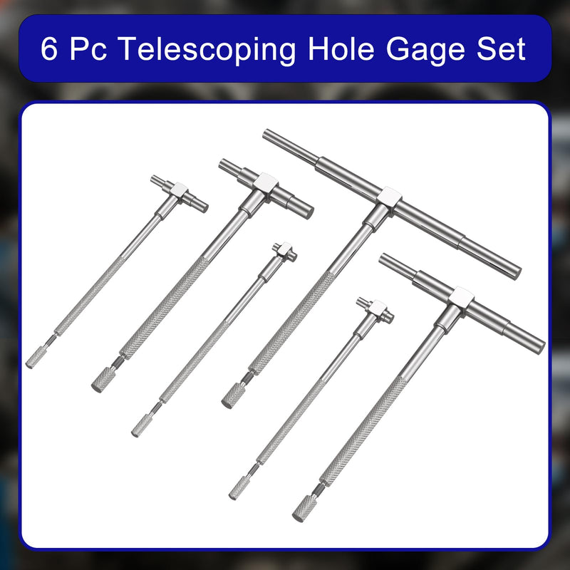 [Australia - AusPower] - HDLNKAK 0-1" Outside Micrometer + 6 Pack Telescoping Gage Set + Digital Vernier Caliper (Green), 6 Inch Caliper Tool for House, Alloy Precision Micrometer, Machinist Toolhold/DIY, 
