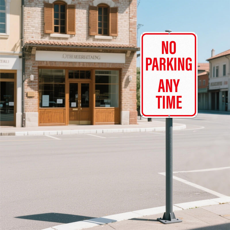 18" × 12" No Parking Anytime Sign Reflective Aluminum 2 Pack Rust Free Metal No Parking Signs for Driveway Business Garage Outdoor Red 12*18 No Parking