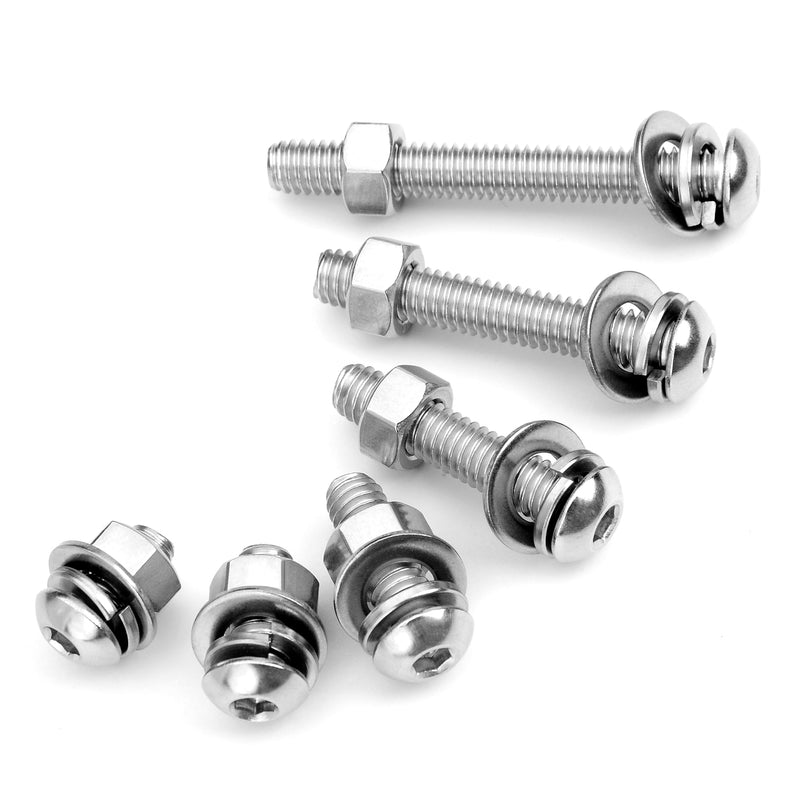 [Australia - AusPower] - (20Sets) 5/16 Bolts, 5/16-18 x 2-1/2" Button Head Socket Cap Nuts and Bolts, 5/16 Bolt 304 Stainless Steel Bolts and Nuts, Coarse Thread Metric Bolt Assortment Allen Screws Furniture Bolts by Mywish (Silver) 5/16-18" 2-1/2" 