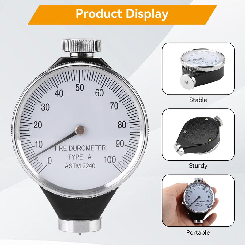 [Australia - AusPower] - Durometer Tester, Rubber Hardness Tester Durometer Hardness Tester Meter for Tires, Leather, Rubber 0-100 HA 