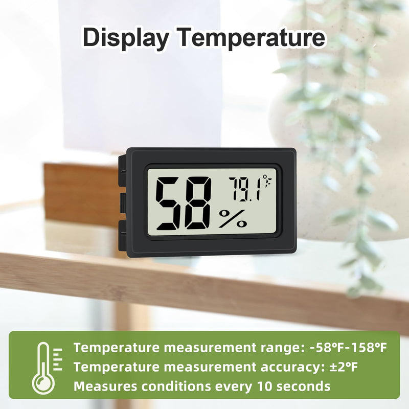 [Australia - AusPower] - Humidity Meter Indoor Thermometer 6-Pack Mini Digital Thermometer Hygrometer Indoor Temperature Humidity Meters Gauge LCD Display Fahrenheit (℉) for Greenhouse, Reptile Tank, Cellar, Closet 