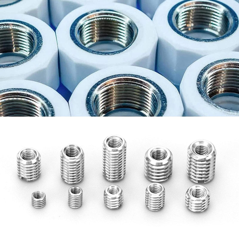 [Australia - AusPower] - 55-Piece Metric Threaded Insert Kit with Thread Reducer Nuts – Fastener Set for Metal Repair & Mechanical Assembly (M2 M2.5 M3 Assortment) 