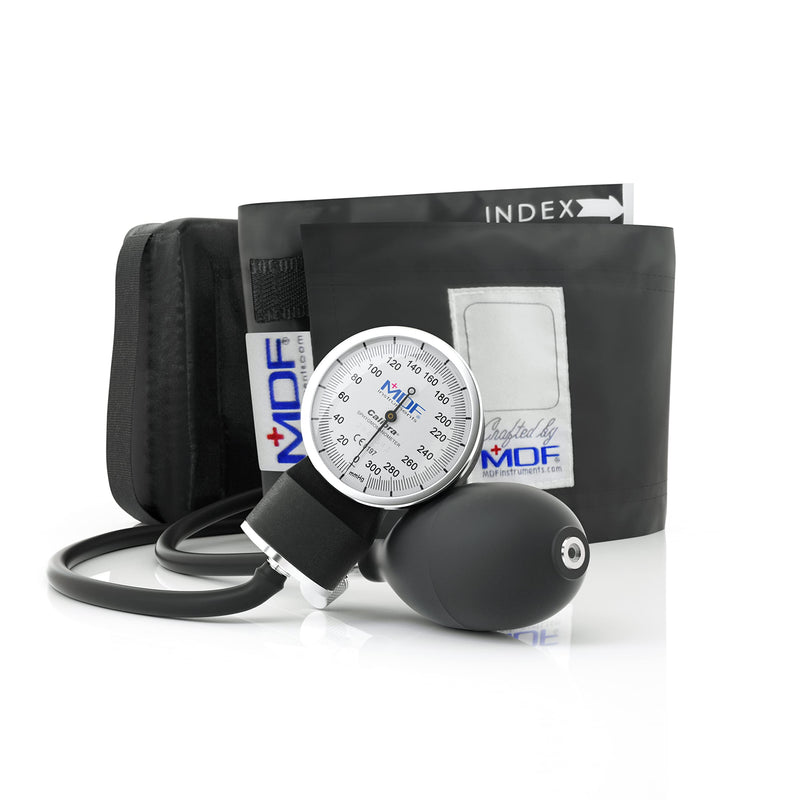 [Australia - AusPower] - MDF Instruments, Calibra Aneroid Premium Professional Sphygmomanometer + MDF® Latex-Free Large Adult Replacement Blood Pressure Monitor Cuff - Double Tube 