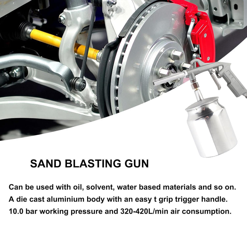 [Australia - AusPower] - BORDSTRACT Portable Sandblasting Gun, Protection Sand Gravity Sandblasting Gun, Sand Blasting Gun for Spraying, Removing Paint Stains, Rust Stains 