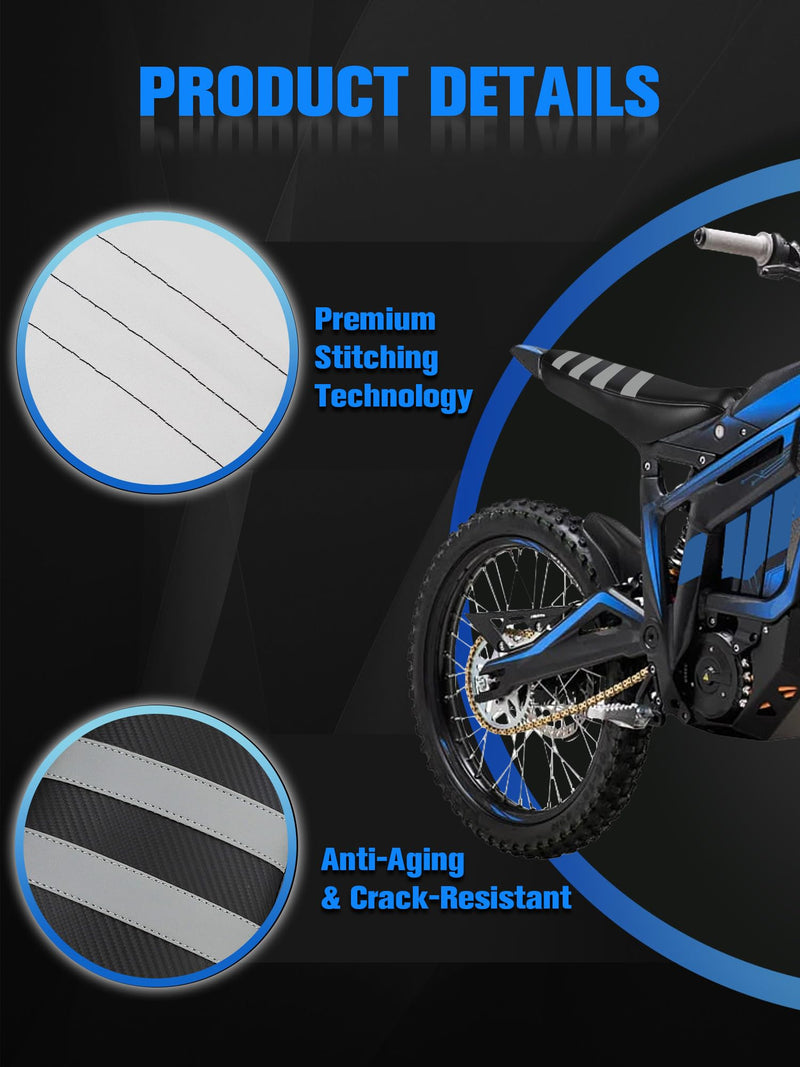 [Australia - AusPower] - Dirt Bike Seat Cover for Talaria Sting MX3/R MX4 MX5/PRO Electric Bike White,High Elastic Leather 