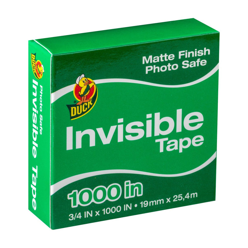 Duck Brand Matte Finish Invisible Tape Refill for Dispenser, 10 Rolls, Each Roll 3/4-Inch x 1000 Inches for 10000 Total Inches 10 Refill Rolls 1000 inches/roll