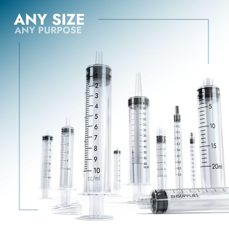 [Australia - AusPower] - BH Supplies 5ml Oral Syringe with Cap (No Needle) - Sterile, Individually Wrapped - 100 Syringe 5 mL - Luer Slip Cap 100.0 