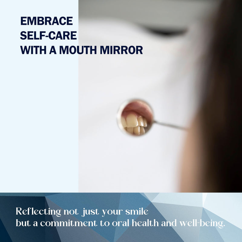 [Australia - AusPower] - MJW Excellent Quality Dental Mirror with Handle, Stainless Steel Dentist Tools for Teeth Cleaning Inspection, Oral Hygiene Mouth Mirror for Daily Use CE ,Silver 