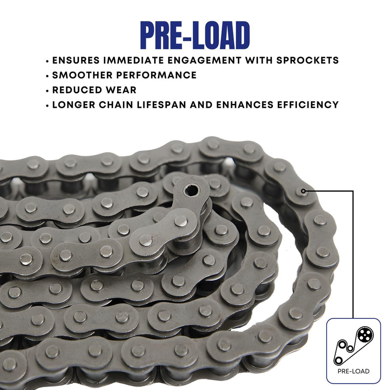 [Australia - AusPower] - Jeremywell 41 Roller Chain 3 Feet with 1 Connecting Links for Go Karts, Mini Bikes, Scooters, ATV, MTV, Dirt Bike and Other Industrial Machinery 1 Master Link 