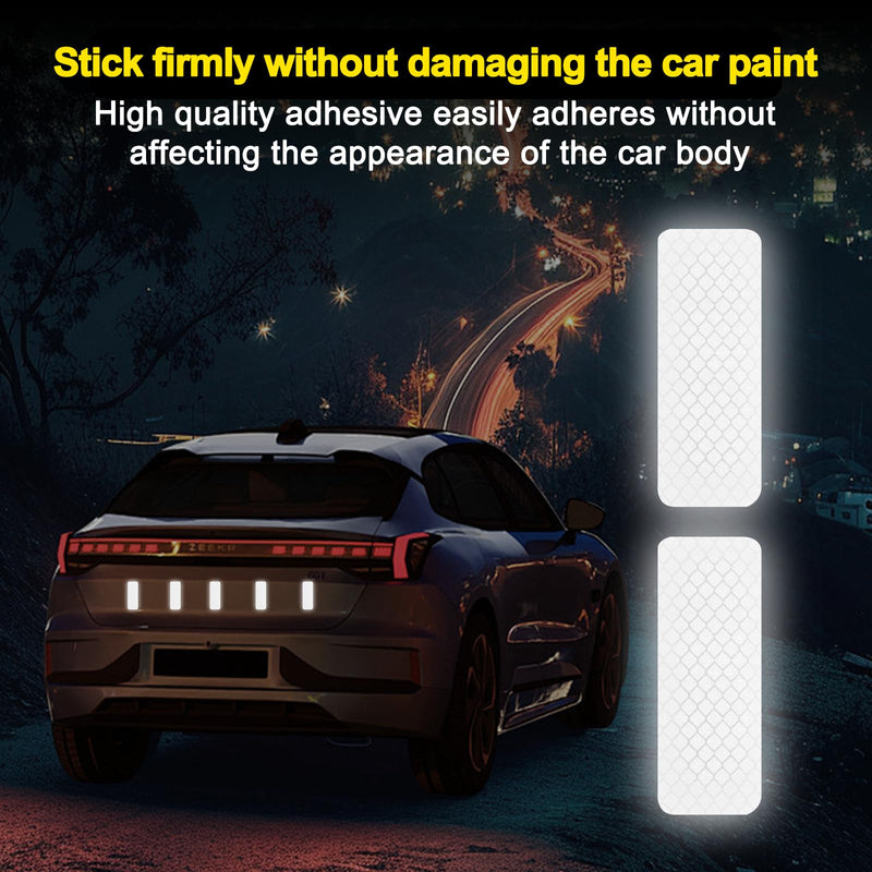 20PCS Night White Reflective Tape,Mailbox Reflectors,Can Be Used as Helmet Stickers and Tape,Applicable for Bikes,Pets and Gear,Enhancing Nighttime Safety