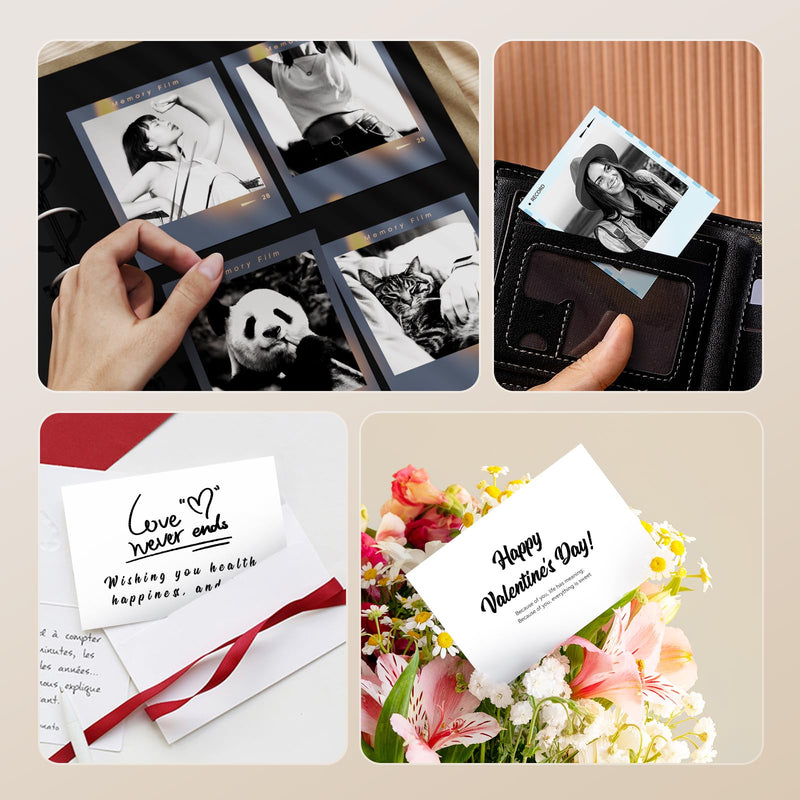 NIIMBOT Photo Label only for B21 Pro Label Printer, 2x2.5in (50x63mm) Photo Paper, Waterproof Sticker Card for Scrapbook DIY (Sunlit Flight) 2"X2.5"-Sunlit Flight