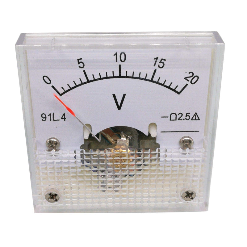 [Australia - AusPower] - AC 0-20V Square Analog Volt Pointer Needle Panel Meter Voltmeter 91L4 